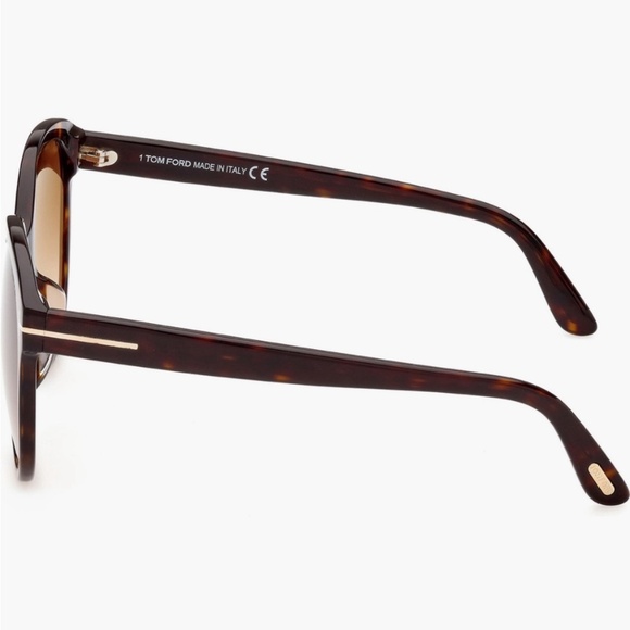 TOM FORD 58mm Round Sunglasses Color: Dark Havana / Gradient Brown - Picture 7 of 10